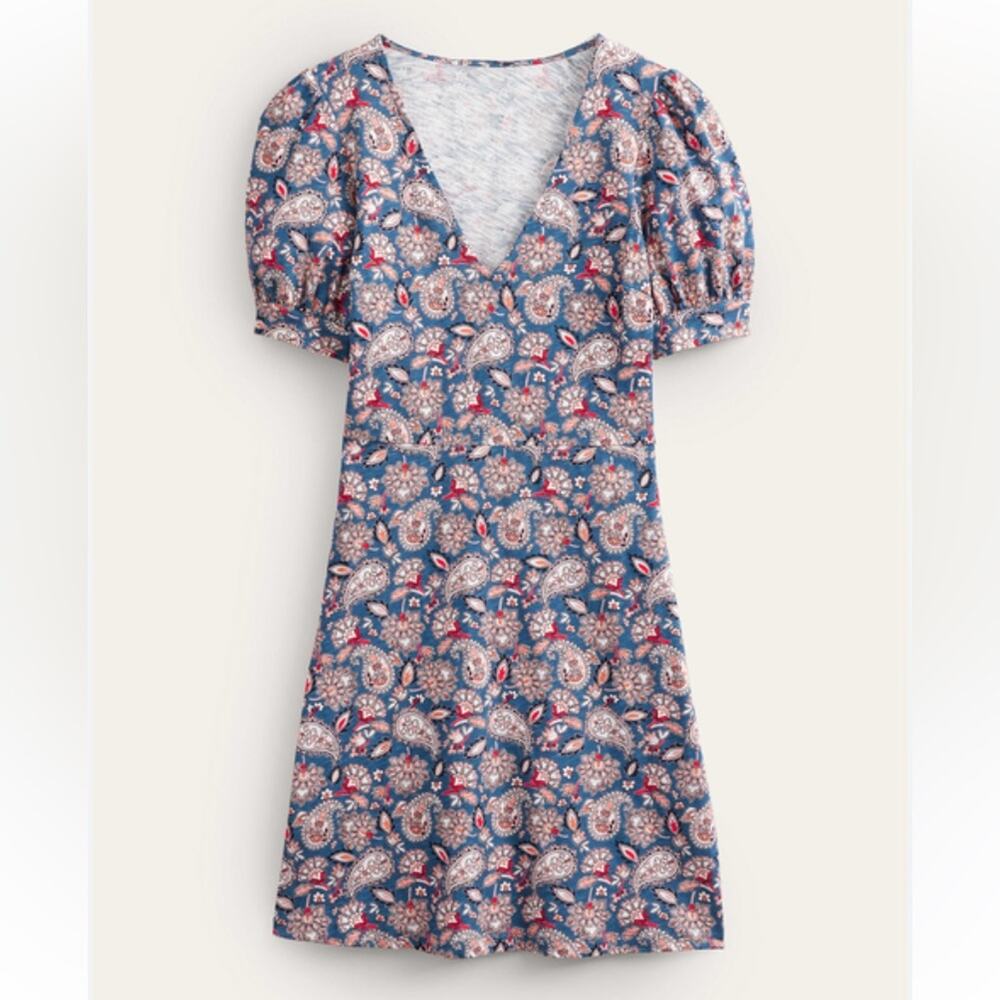 NWT Boden V-Neck Jersey Mini Dress